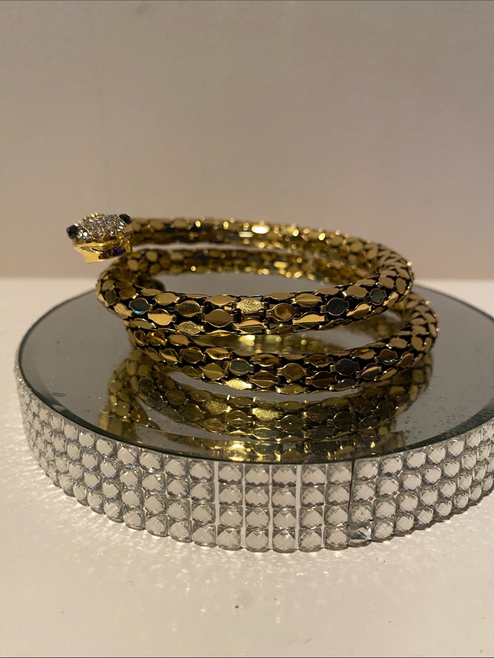 Gold Snake Coil Reptile Bracelet